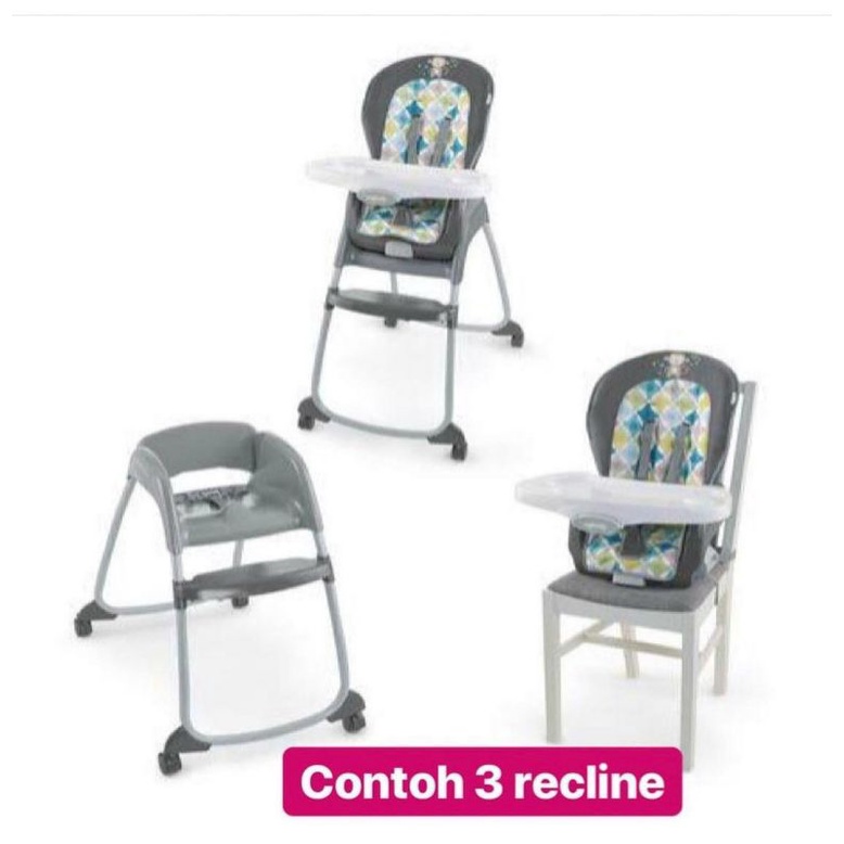Preloved Ingenuity 3 in 1 high chair baby chair kursi makan anak bayi- motif vesper