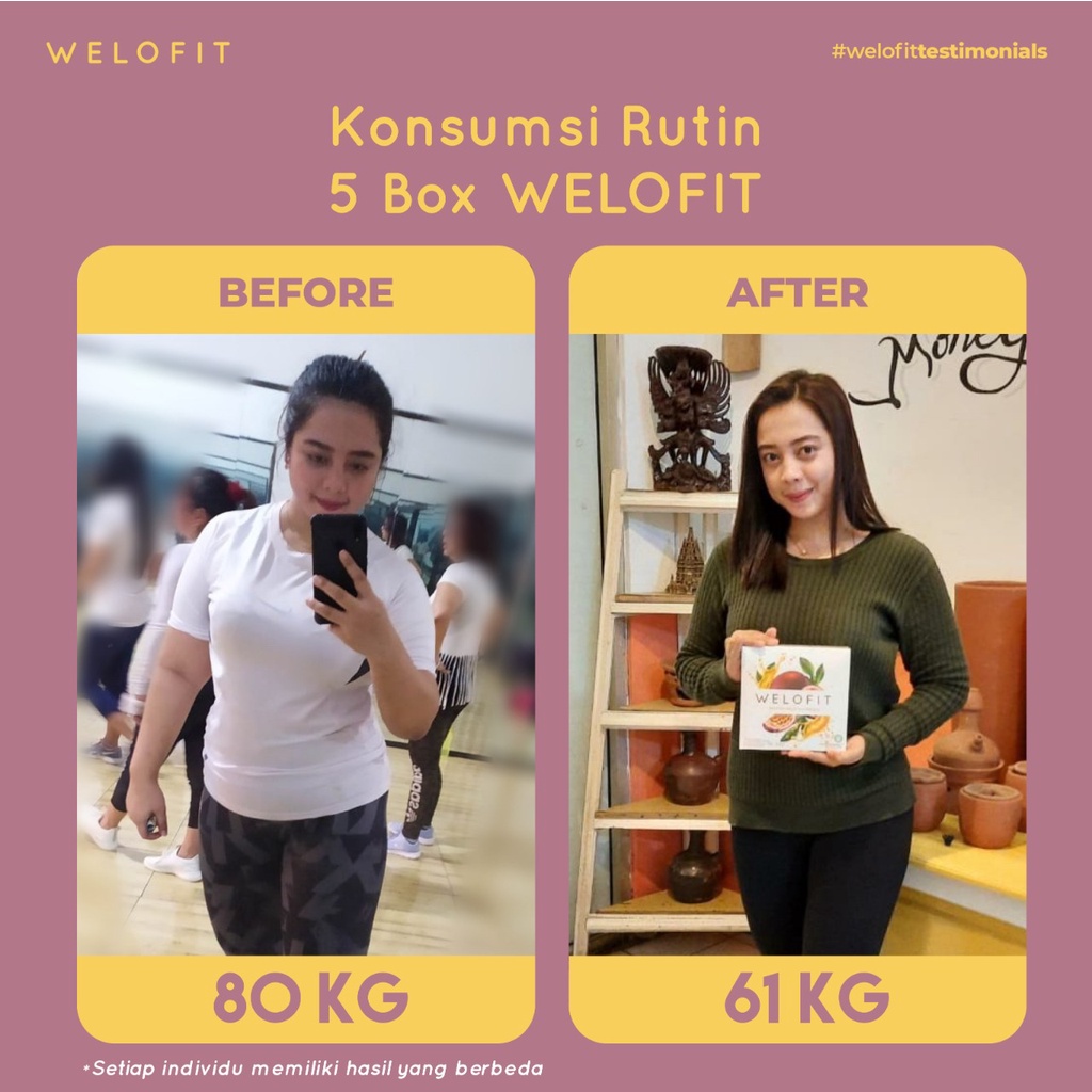 WELOFIT Weight Loss &amp; Fit - 1 BOX / Suplemen minuman Diet Aman Ibu Menyusui Bahan Alami Herbal Bisa untuk Meningkatkan Daya Tahan Tubuh &amp; Antioksidan