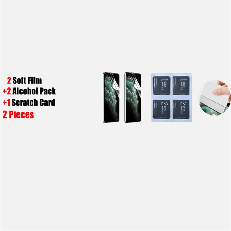 2pcs Film Pelindung Layar Hydrogel Untuk Iphone 7 8 Plus 6 6s Se 2 2020 12 11 Pro Max Mini X Xr Xs Max
