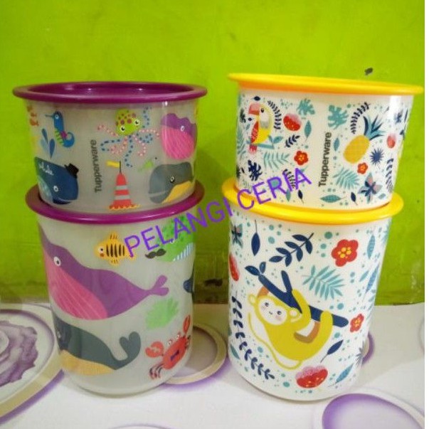 toples nature canister tupperware set ( 2 pcs)