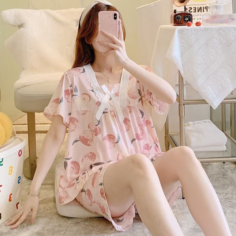 DW-05 Baju tidur Wanita motip Renda premium / Piyama Dewasa Style Korea