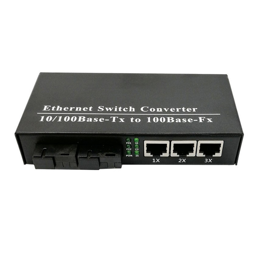 HS AIRPO CM2F3E MEDIA CONVERTER 2FIBER 3ETH10/100