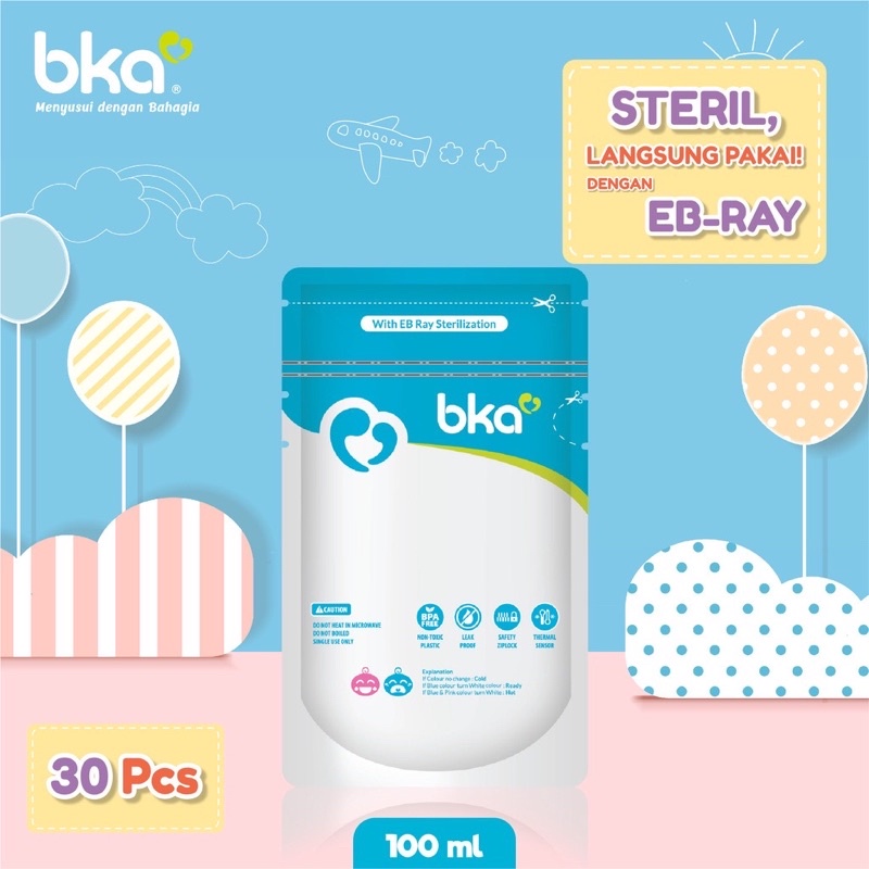 KANTONG ASI BKA / PLASTIK ASI / 100 ML (30 pcs),120 ML (30 pcs) &amp; 200 ML (30 pcs) THERMAL SENSOR