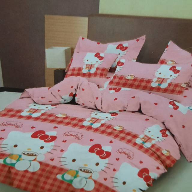 Bed Cover Dan Sprei Lady Rose Motif Hello Kitty 180x200 Shopee Indonesia