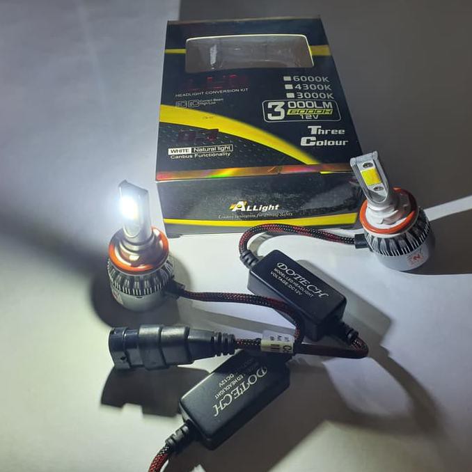 CHEAP LAMPU MOBIL LED H11 H16 H8 3 WARNA BERGARANSI MERK DOTECH SET 2 PCS #4