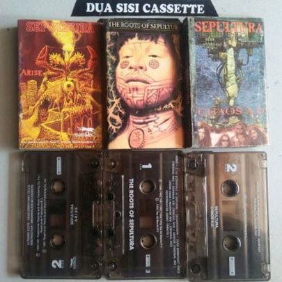 paket kaset sepultura - chaos ad - arise - the roots of