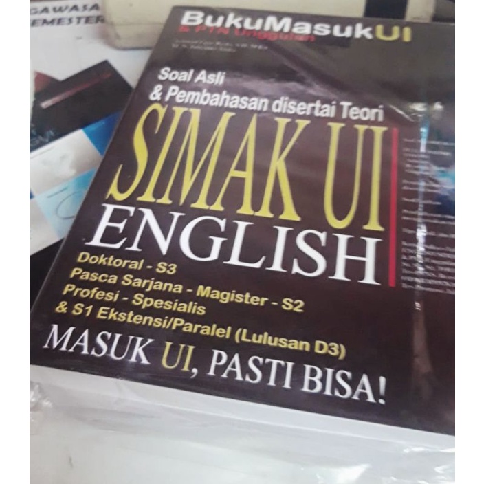 SOAL ASLI & PEMBAHASAN DISERTAI TEORI SIMAK UI ENGLISH S-1,S-2,S-3.