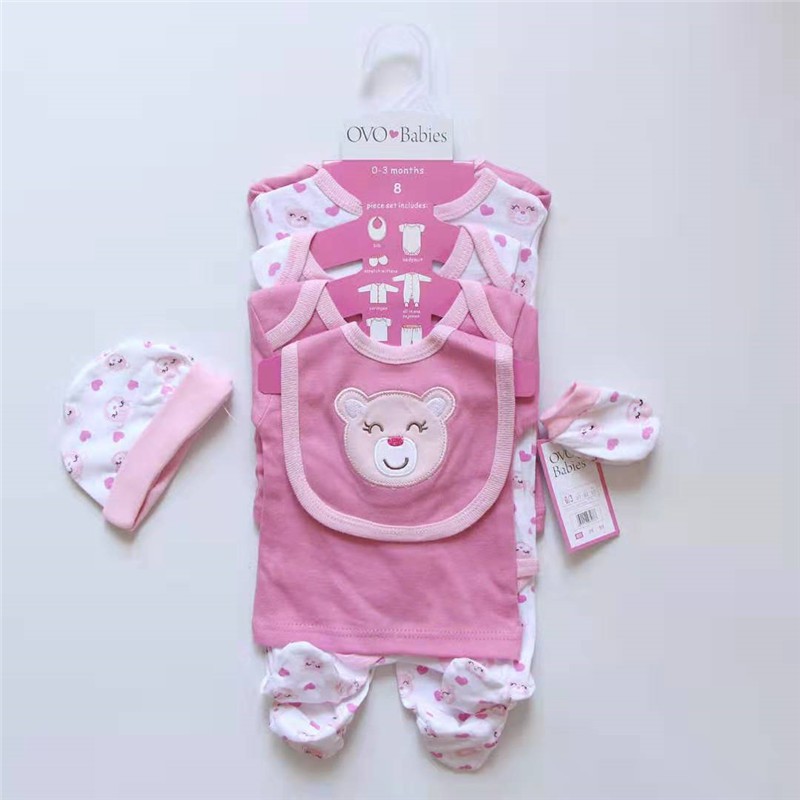 OVO Babies 8in1 Long Sleeve Baby Jumper Set / Jumper Bayi / Baju Bayi / Baby Romper / Baby Giftset