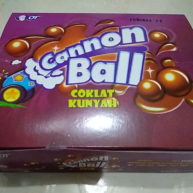 Cannon Ball Coklat Kunyah 1 box/pack ( 24 x 5,4gr )