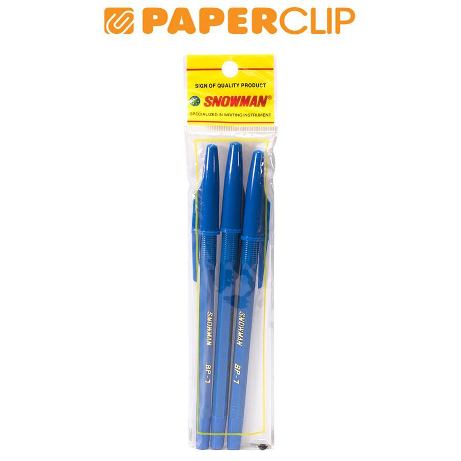 

PULPEN / BALLPOINT SNOWMAN BALLPOINT7 ISI 3 BIRU NEEDLE POINT