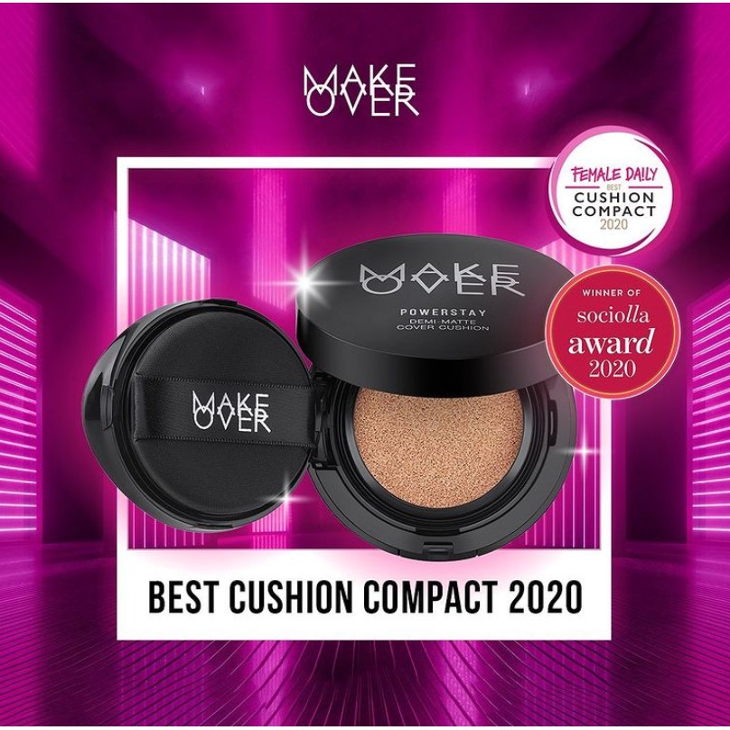 ★ BB ★ MAKE OVER Powerstay Demi Matte Cover Cushion 15gr