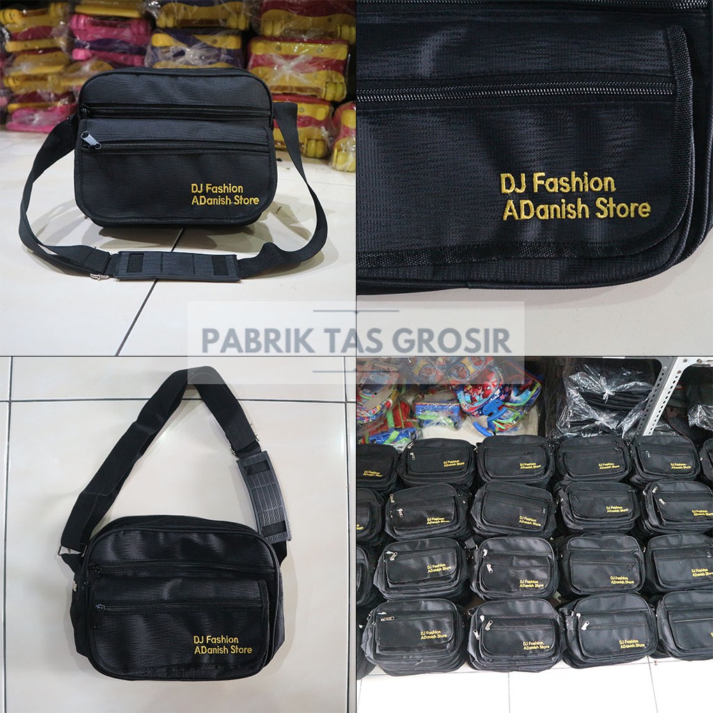 PRODUSEN TAS GROSIR SEMINAR PROMOSI RANSEL SELEMPANG SLINGBAG DJ FASHION STORE CUSTOM BORDIR SABLON