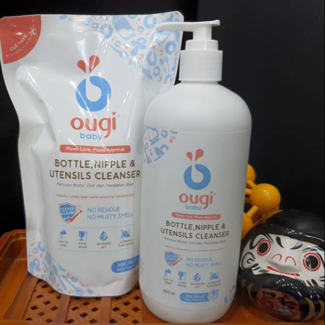 Ougi baby bottle nipple cleanser reffil 450ml