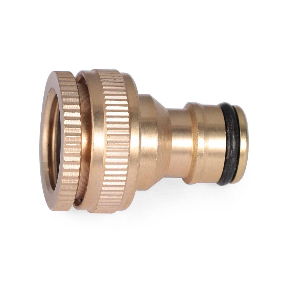 Solighter Fitting 3per4sampai1per2&quot; Keran Selang Keran Alat Siram Irigasi Brass Tap Adapter Joiner