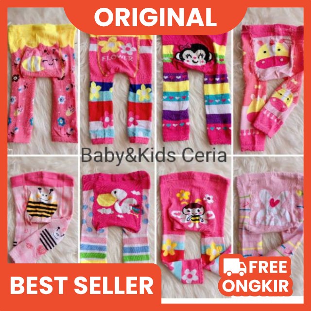 Legging Bayi busha Buka Kaki Motif Terbaru / Leging Bayi Import / Legging anak cewek 6-12 bulan / Leging anak bayi perempuan