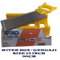 Gergaji Pigura Manual - Manual Miter Saw Box + GERGAJI 300 MM