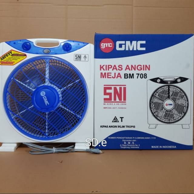 BOX FAN 12 INCH GMC 708 KIPAS ANGIN KOTAK 12&quot; KIPAS ANGIN MEJA 12&quot; GMC