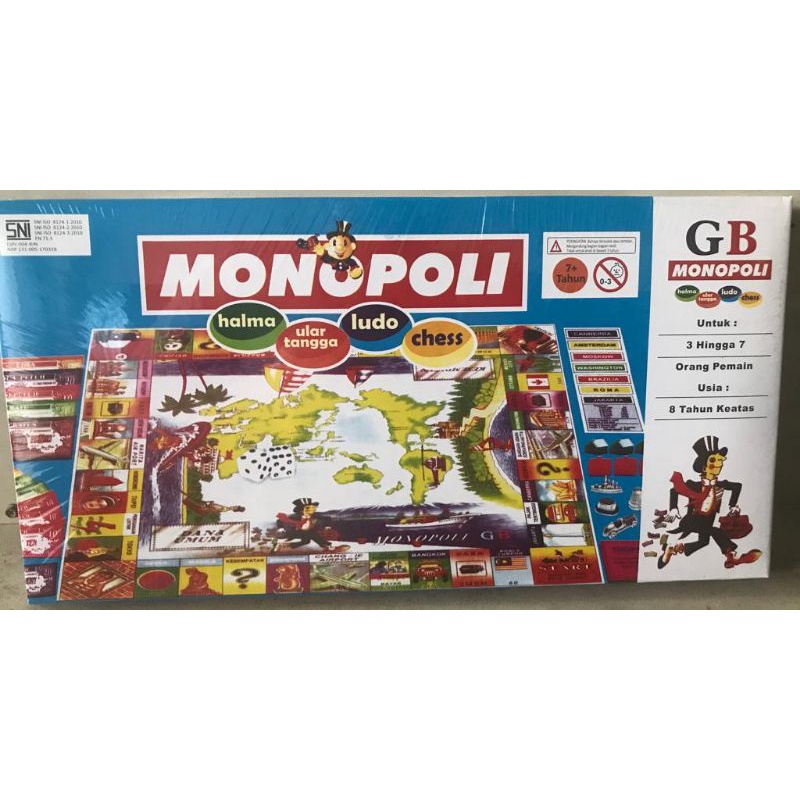 MONOPOLI 5 IN 1 GB  MONOPOLI INTERNASIONAL GAYA BARU