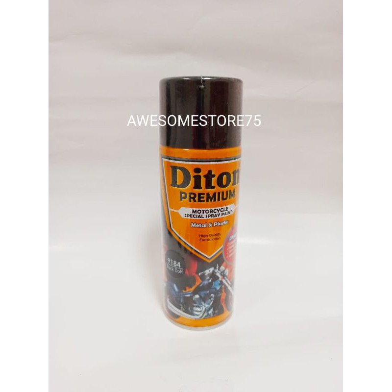 DITON PREMIUM 9184 BLACK DOFF Hitam Doff Dop Cat Semprot Pilox Pylox