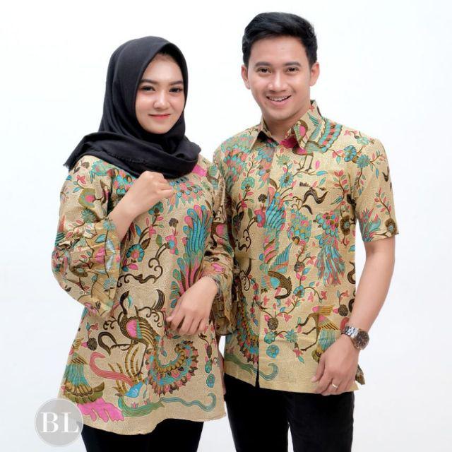 Maura Couple - Sania Ruffle Batik Couple Ori Ndoro Jowi DNT Garansi Termurah Shopee --Merak Tosca