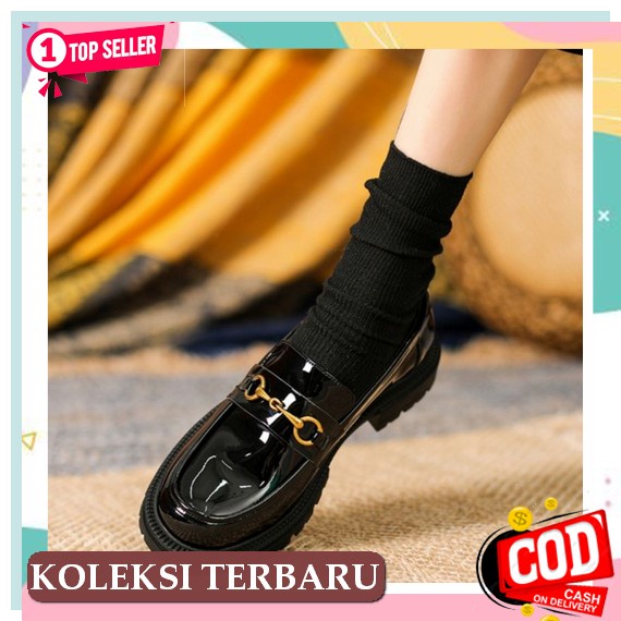Sepatu Docmart Import Cewek Fashion Vintage Kekinian Remaja Cewek Murah Korea Aestethic Wanita Loafe