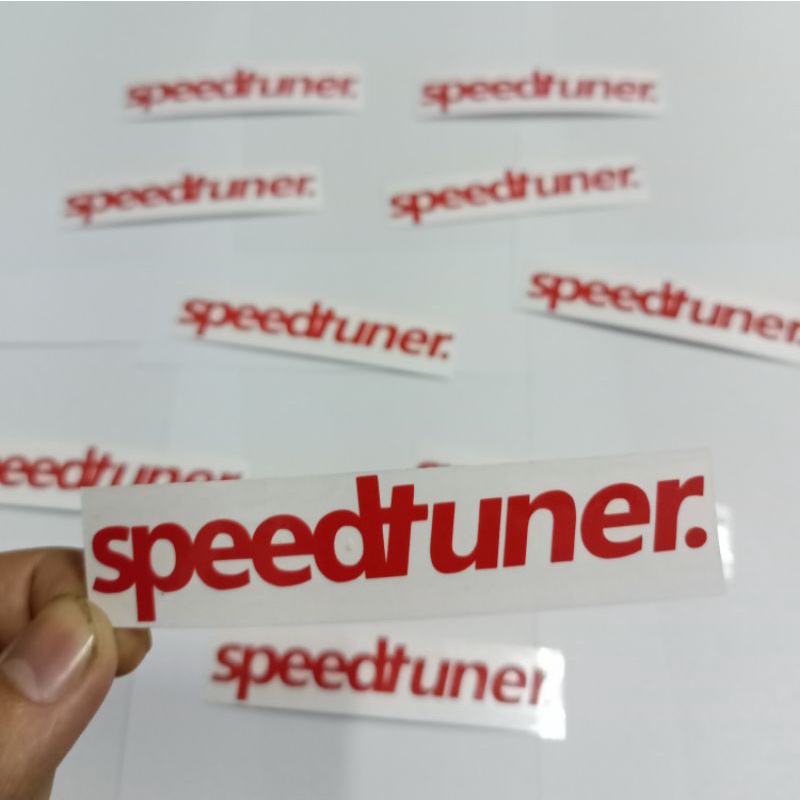 Sticker Stiker Speedtuner Cutting merah