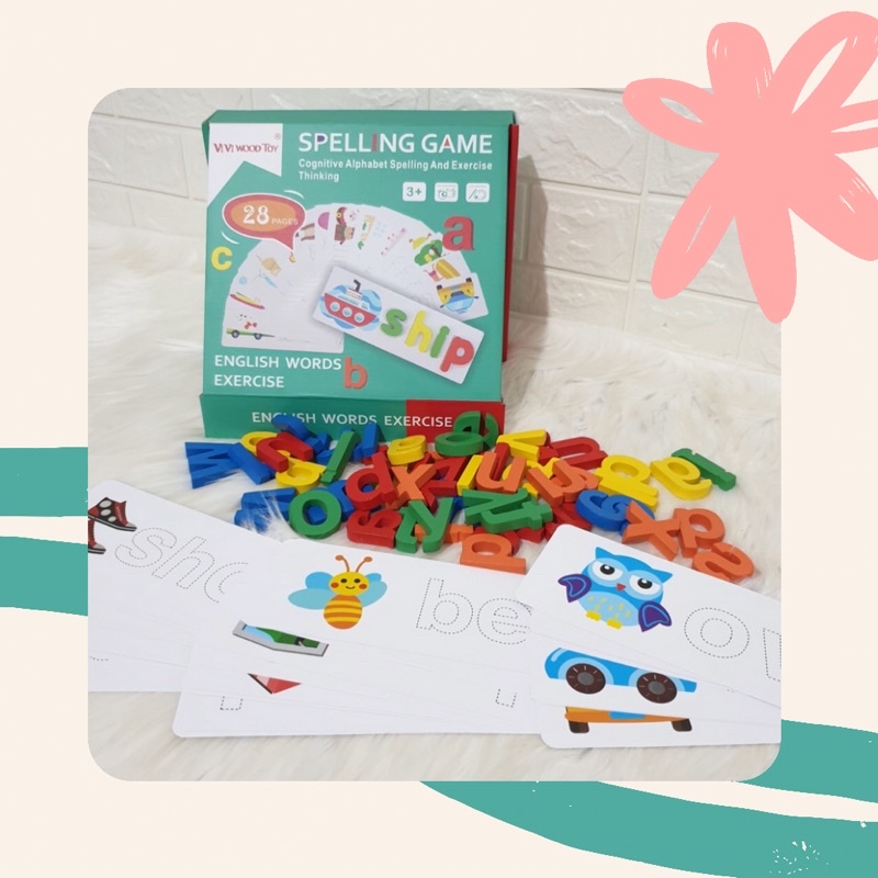

buku esukasi anak / buku belajar anak Spelling Game Blue