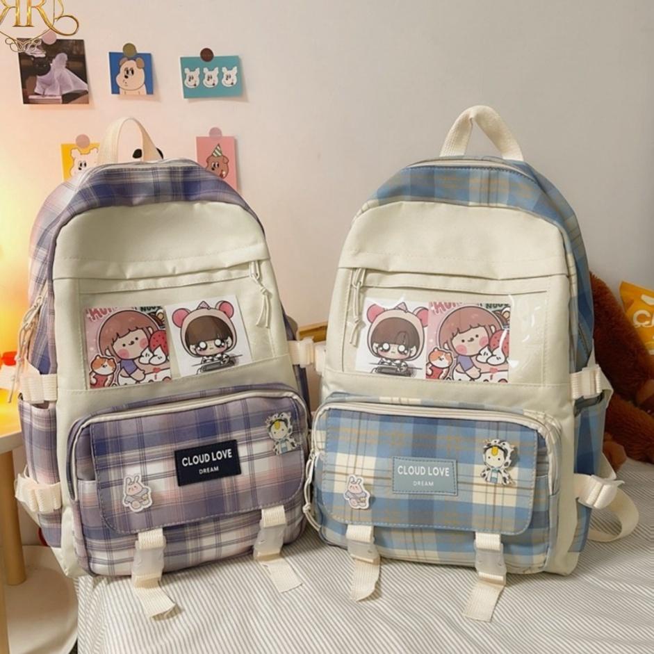 kode3u8Ti-- Tas Sekolah Anak CLOUD LOVE / Tas 4 in 1/ Tas Anak Perempuan / Tas Anak Karakter / Ranse