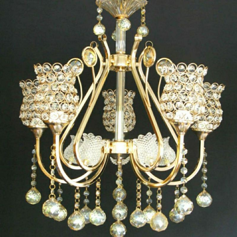 LAMPU GANTUNG KRISTAL MINIMALIS A20B/5GD