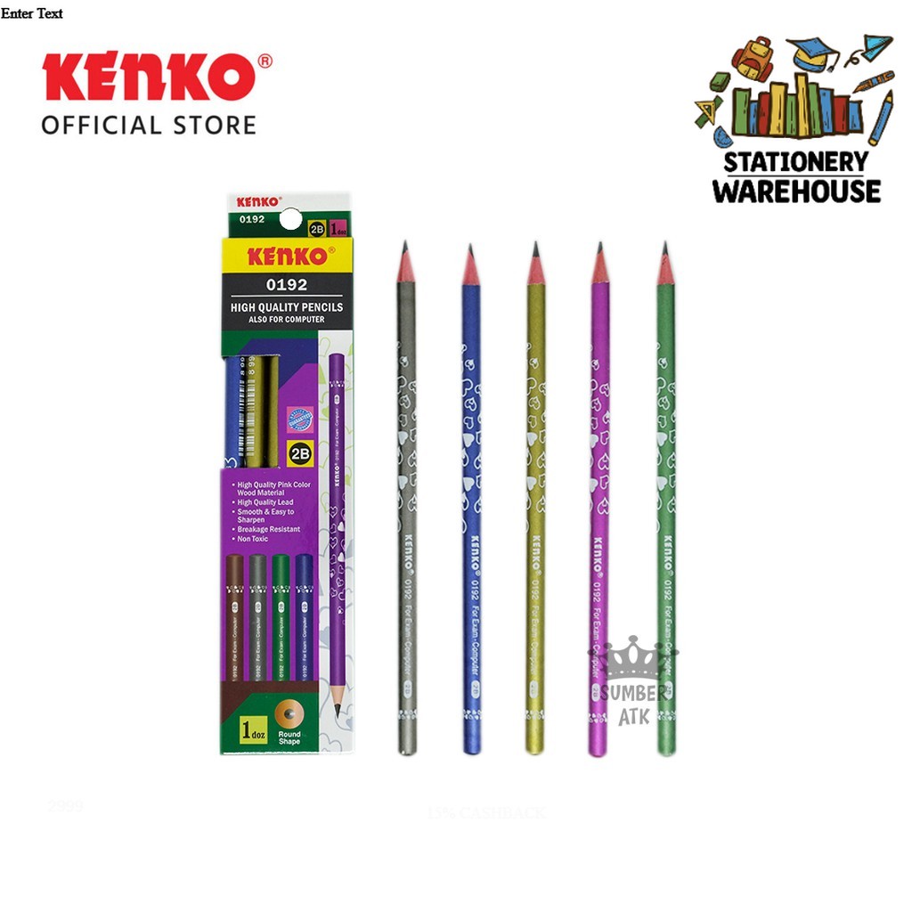 

PENSIL 2B 0192 KENKO Pearl Random warna 1 PCS