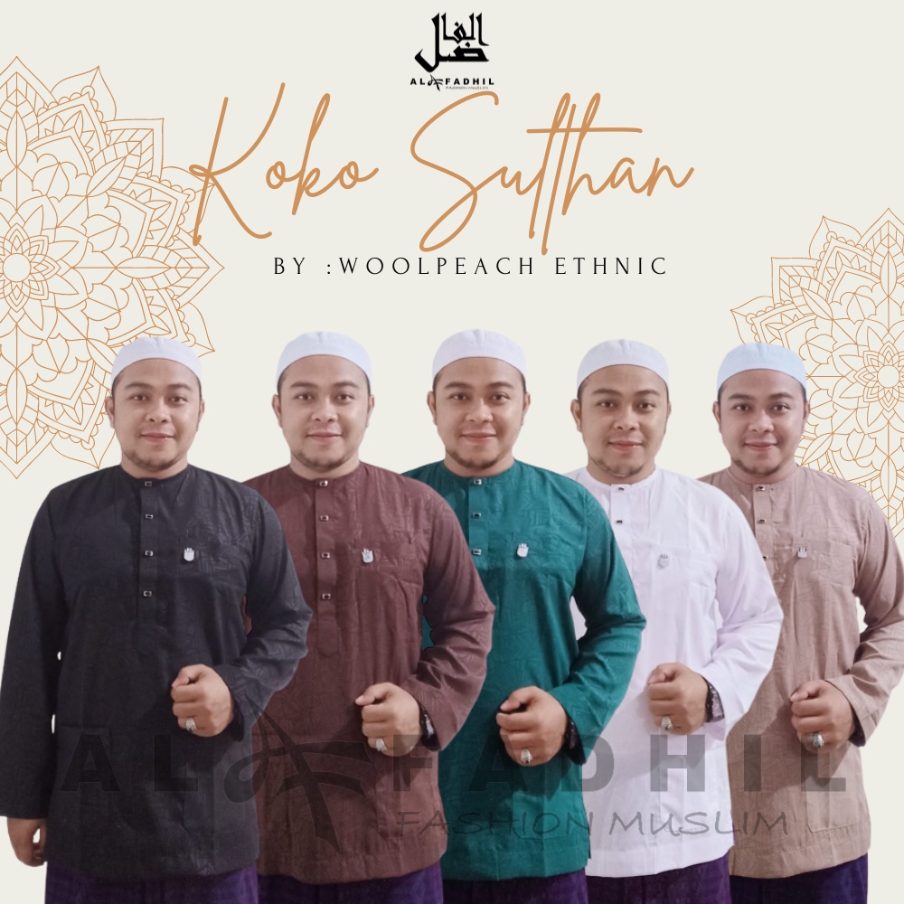 Al Fadhil Koko SULTHAN ETHNIC Koko Pria Lengan Panjang Dewasa Pakaian Fashion Muslim Koko Pria Premi