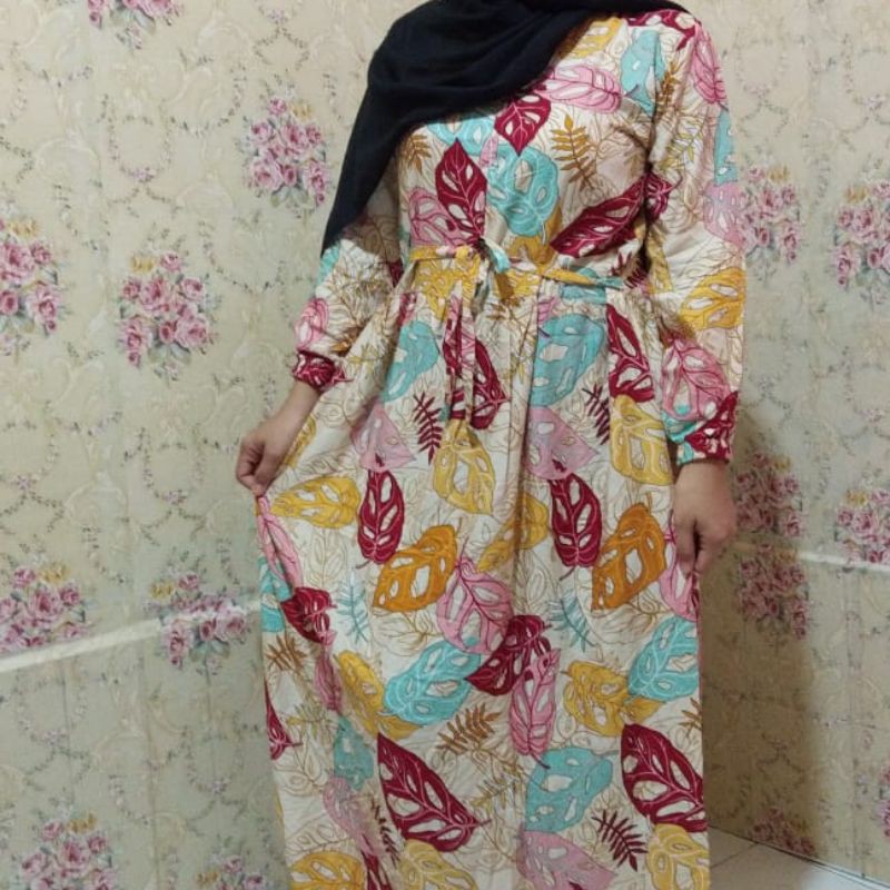 gamis tali panjang