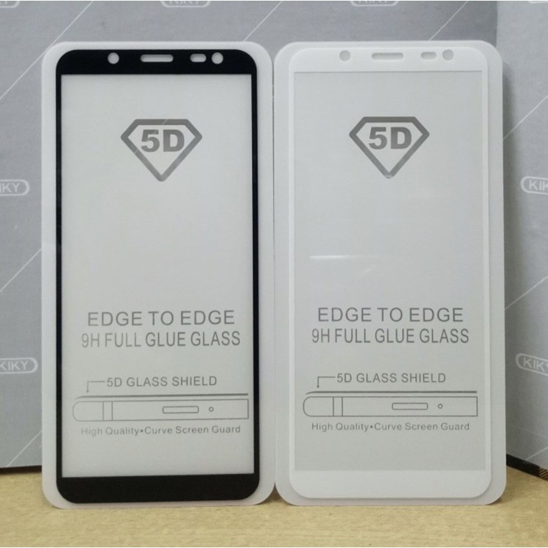 TEMPERED GLASS FULL LEM SAMSUNG J6 2018 A6 2018 BLACK WHITE GOLD - BC