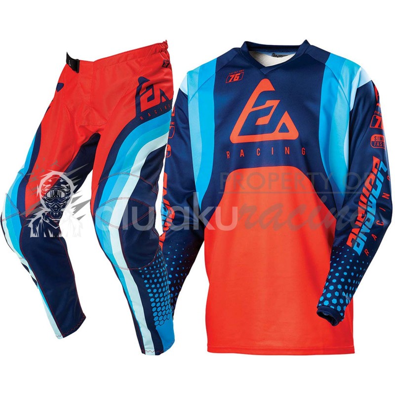 Jersey with Pants Trail Motocross MX with Custom Name &amp; Number – AN012