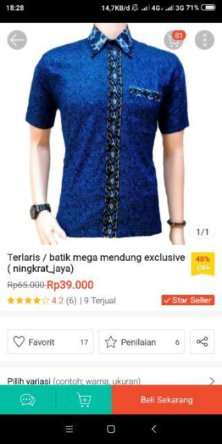 Terlaris / Batik Mega Mendung Exclusive ( Ningkrat_jaya)