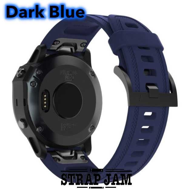 N37 Watch Strap Garmin Fenix 7S 42mm - Tali Jam Tangan 20mm Quick Fit Rubber Dual Lines