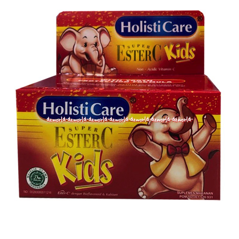 Holisticare Ester C Kids Vitamin C 30tablet Untuk Anak Rasa Jeruk Untuk Menjaga Daya Tahan Tubuh Holis Ticare Anak