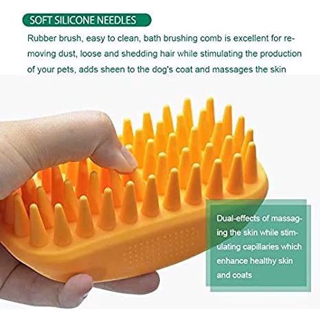 Silicone Brush Bath for Pet Dog / Sisir Mandi Premium Anjing Kucing