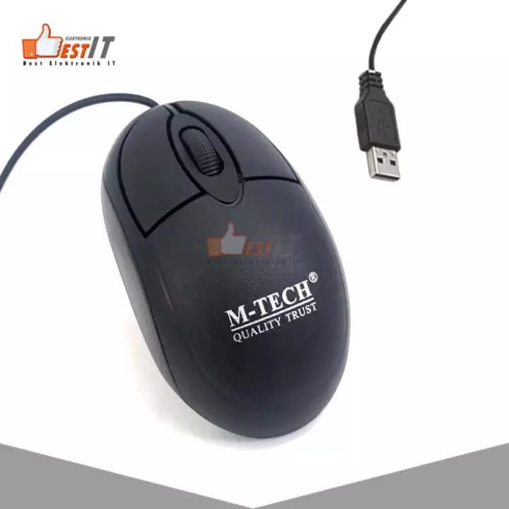Mouse USB Kabel Standar Hitam M-Tech