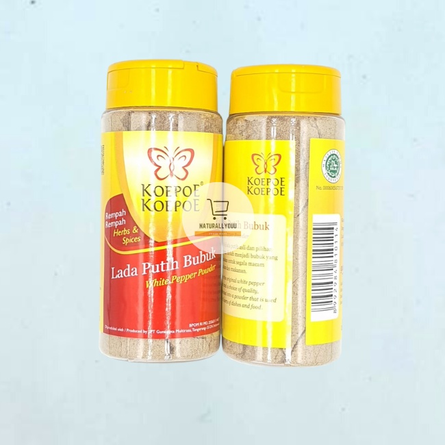 

Lada Putih Bubuk Cap Kupu-kupu 85gram Koepoe Koepoe Lada Bubuk Putih