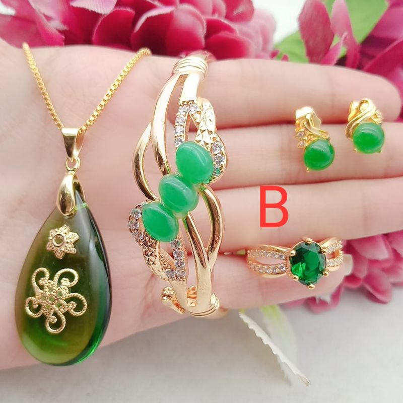 set giok permata giok hijo gelang giok asli