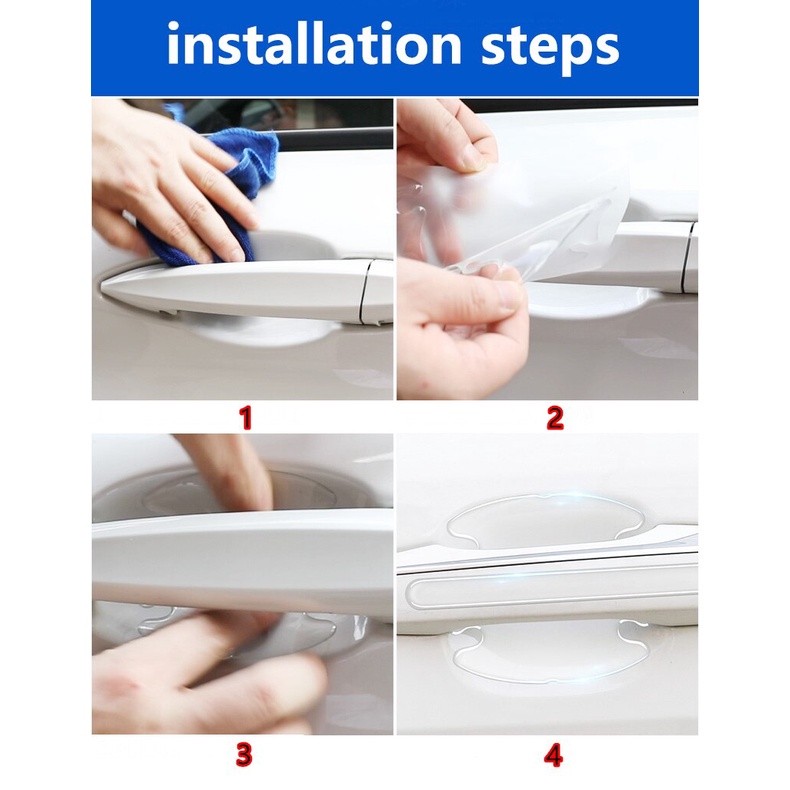 Stiker Strip Pelindung Handle Pintu Mobil Anti Benturan / Gores