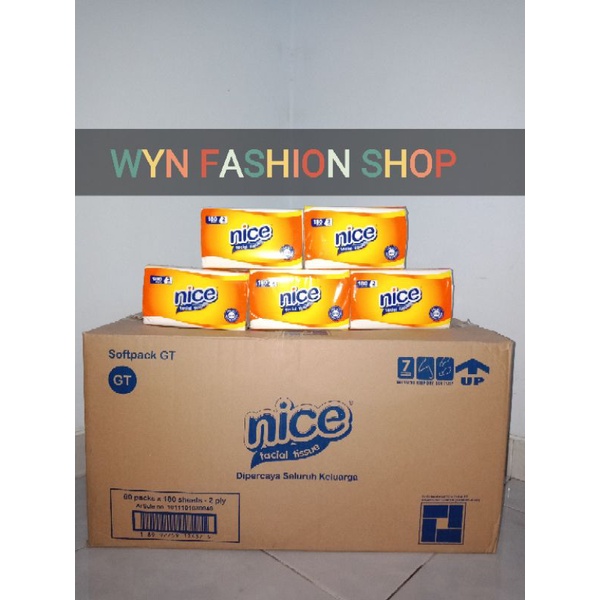 Tisu / Tissue NICE 180 Sheets 2 Ply ( 1 Karton isi 60 pcs)