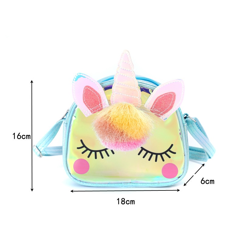 Tas selempang unicorn Hologram TU047 tas sling anak perempuan sling bag