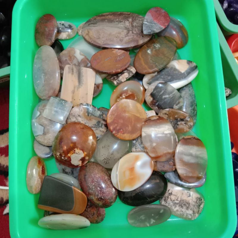 natural batu akik motir unik jumbo cocok untuk liontin borongan murah 6pcs