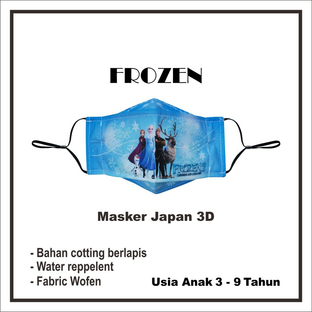 Masker Kain Anak 3D Origami