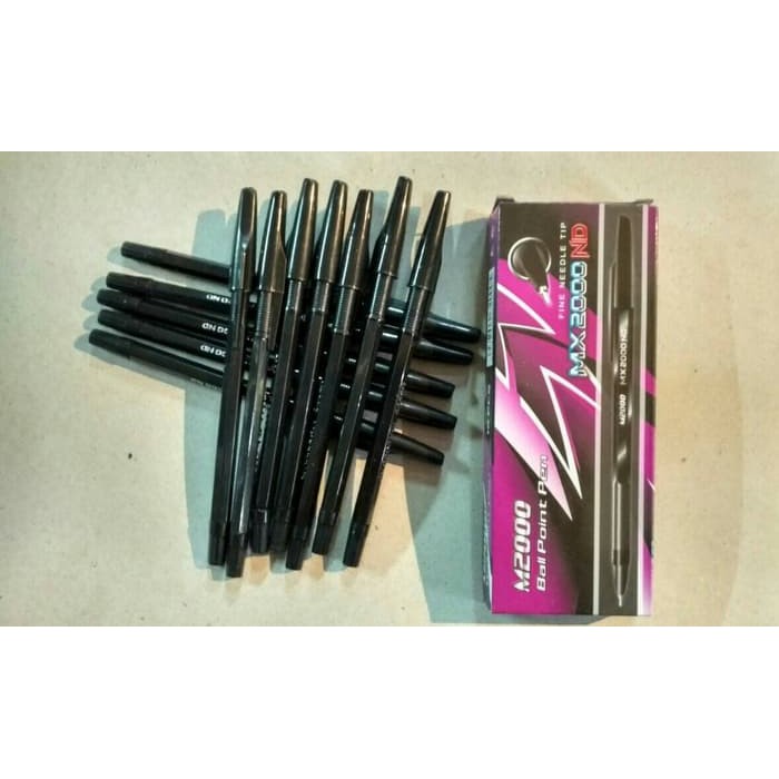 Pulpen Ballpoint bolpen MX2000 M2000 ND warna hitam black