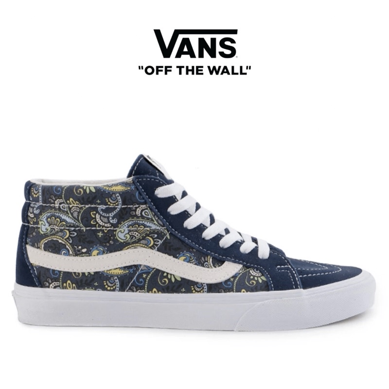 Vans Sk8 Mid Reissue Paisley Dress Blues | Sepatu Vans Original 100%