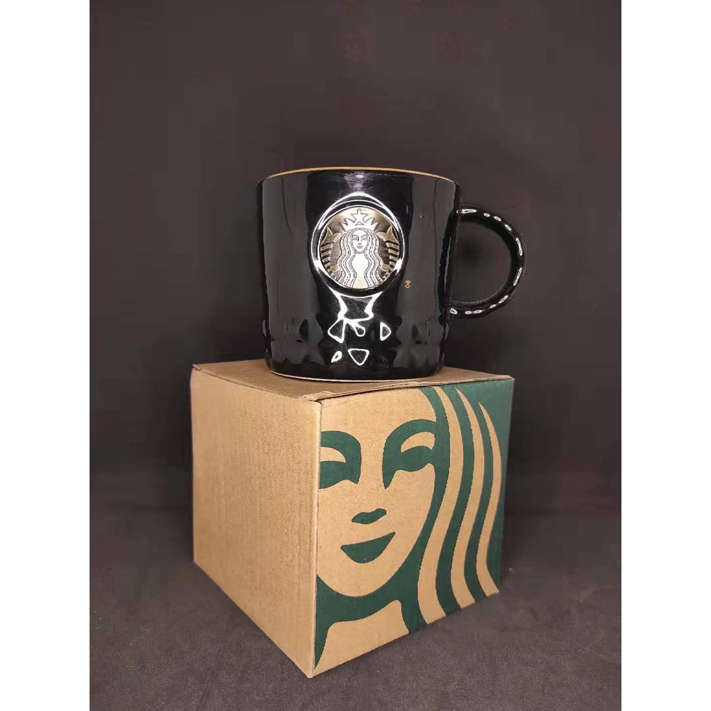 STARBUCKS Mug Black Red Gold 310ml