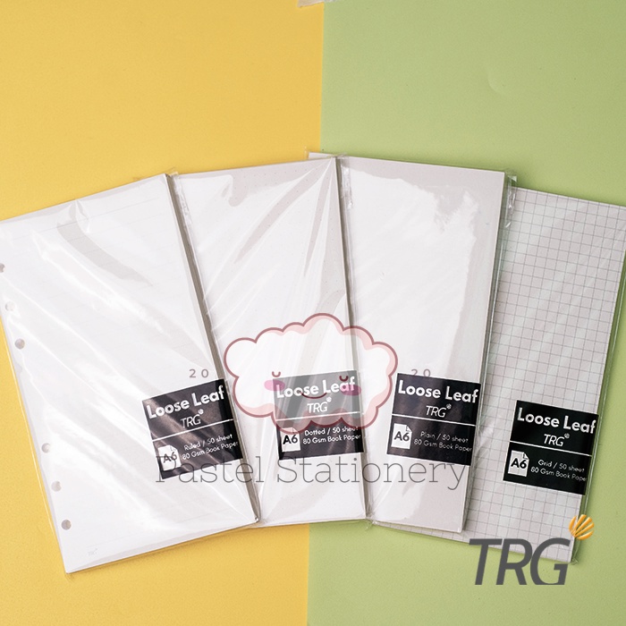 

Isi Loose Leaf Book Paper A6 TRG - Refill Binder Bookpaper Dotted Grid Plain A6 TRG